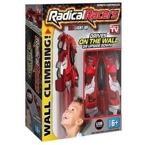 🆕 Radical Racers CAN RACE ON WALLS + CEILINGS TOO! ~ RED CAR + REMOTE CONTROL